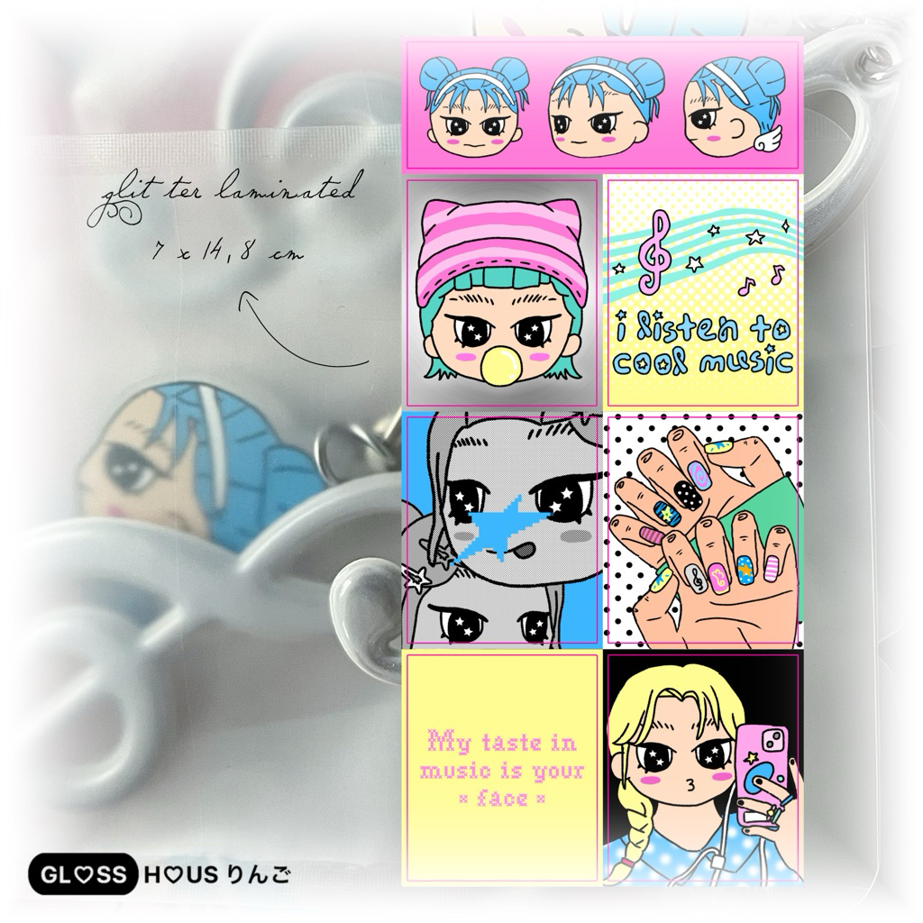 สติ๊กเกอร์แผ่นเหนียว Cool Music