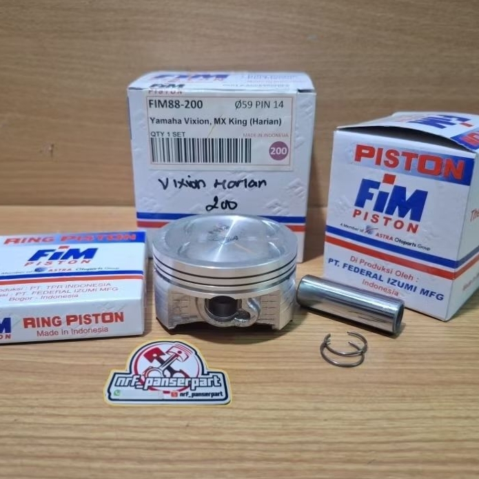 FIM88// PISTON KIT SEHER SET RING DAILY/STANDARD YAMAHA VIXION N MAX AEROX LEXY MXKING MX-KING JUPIT