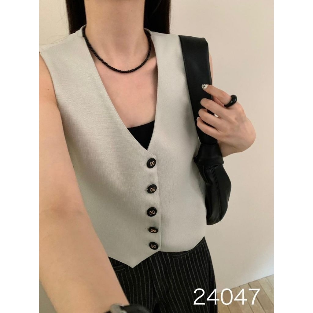 [LC] AS STUDIO 24047 V-NECK BUTTON VEST