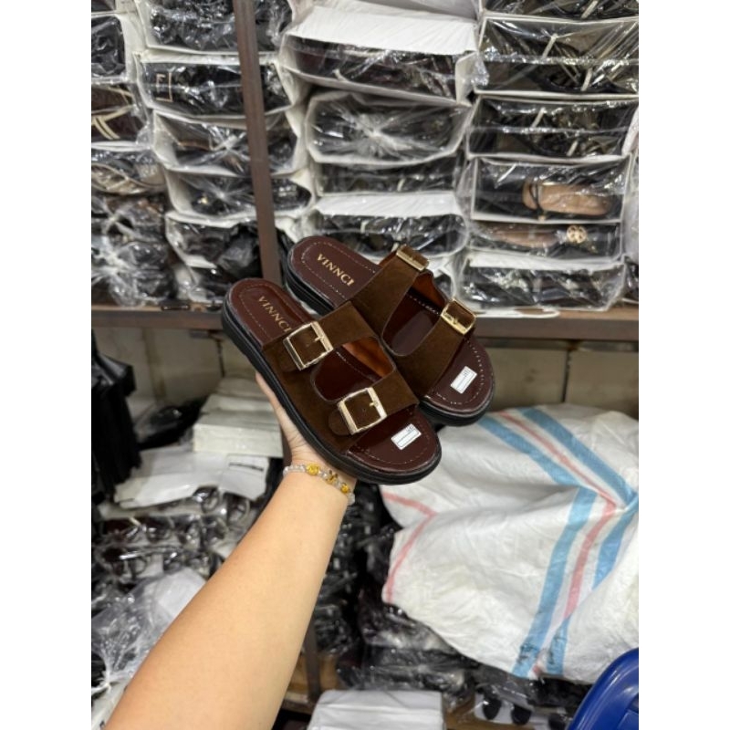 New Vinnci Velvet Platform Sandals FREE BOX| รองเท้าผู้หญิง | รองเท้าส้นสูงปาร์ตี้อินเทรนด์ | รองเท้