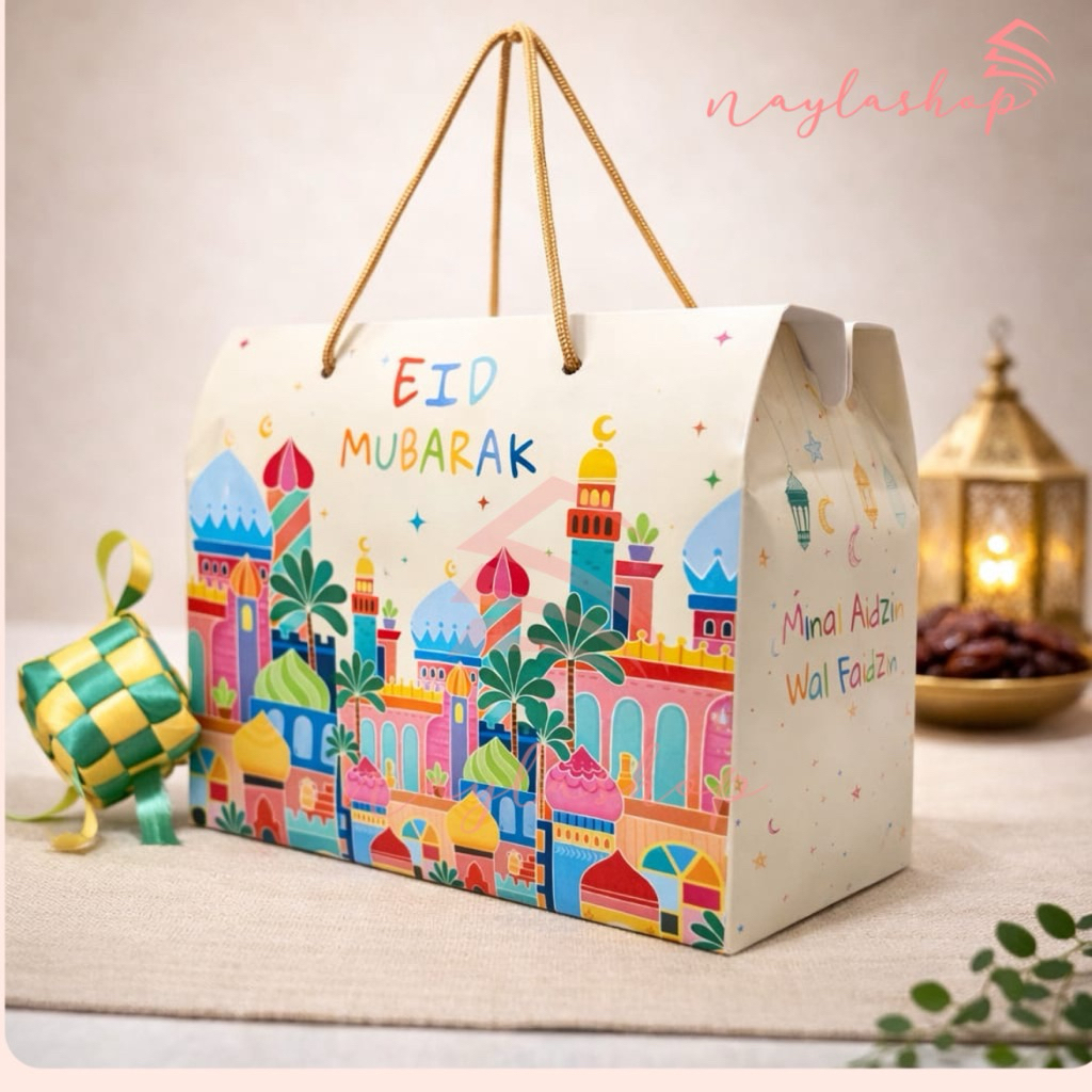 Eid Hampers Box Eid Paper Bag / Eid Edition Hampers Box Gable Box Eid Hampers ของที่ระลึก