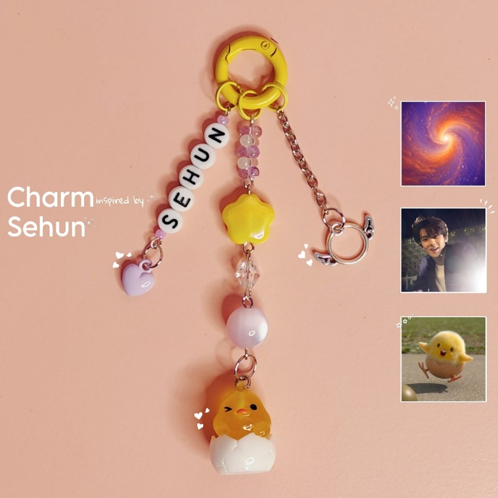 GANTUNGAN Bagcharm แรงบันดาลใจจาก Sehun EXO | พวงกุญแจ sehun key charm พวงกุญแจ exo