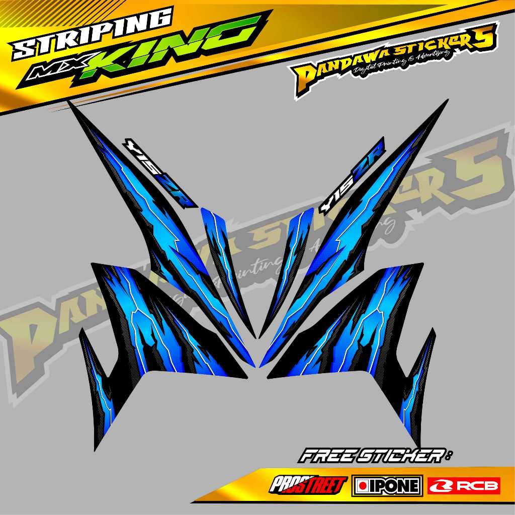 YAMAHA MX KING Y15 ZR ABSTRACT COR VARIATION STRIPING / MX KING Y15 ZR MOTORCYCLE VARIATION STICKER 