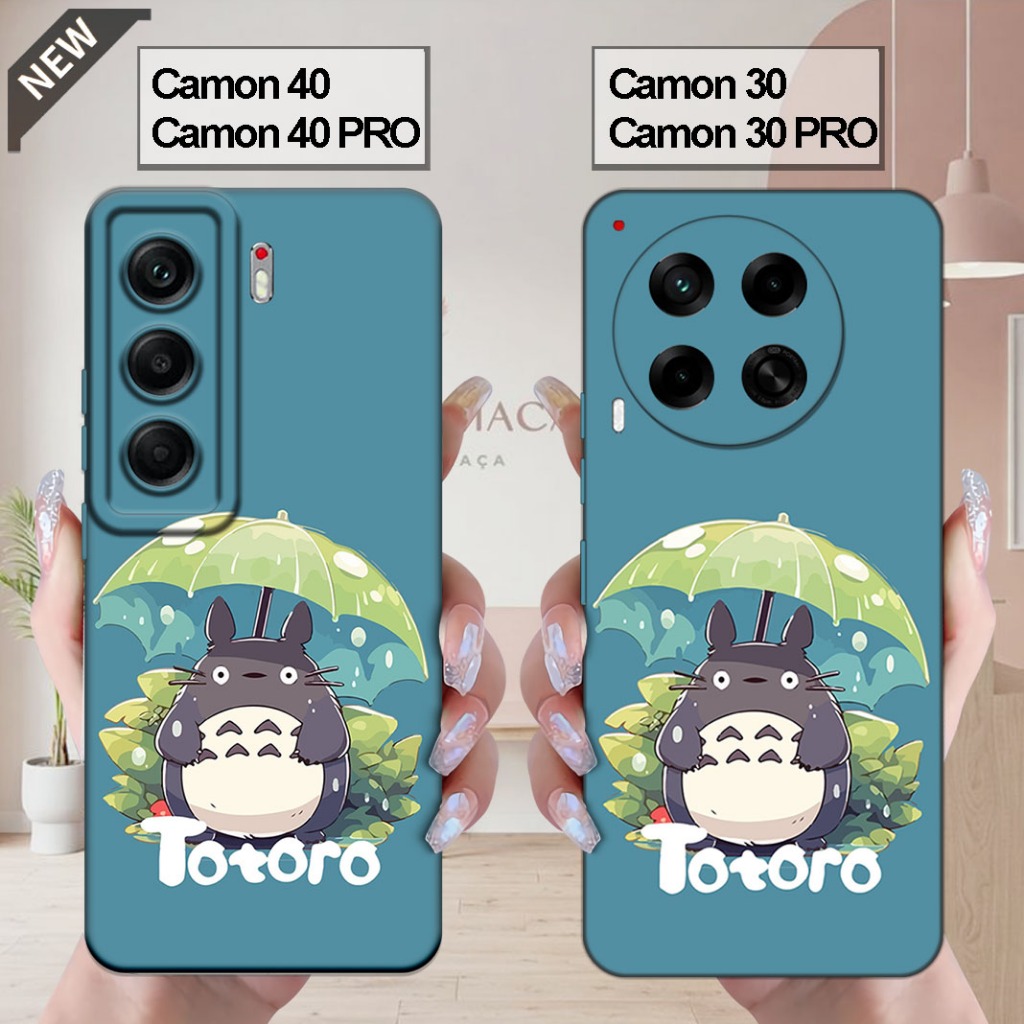 เคส Tecno CAMON 40 | CAMON 40 Pro _เคส CAMON 30 | CAMON 30 PRO - ปลอกสีดําใสยืดหยุ่น