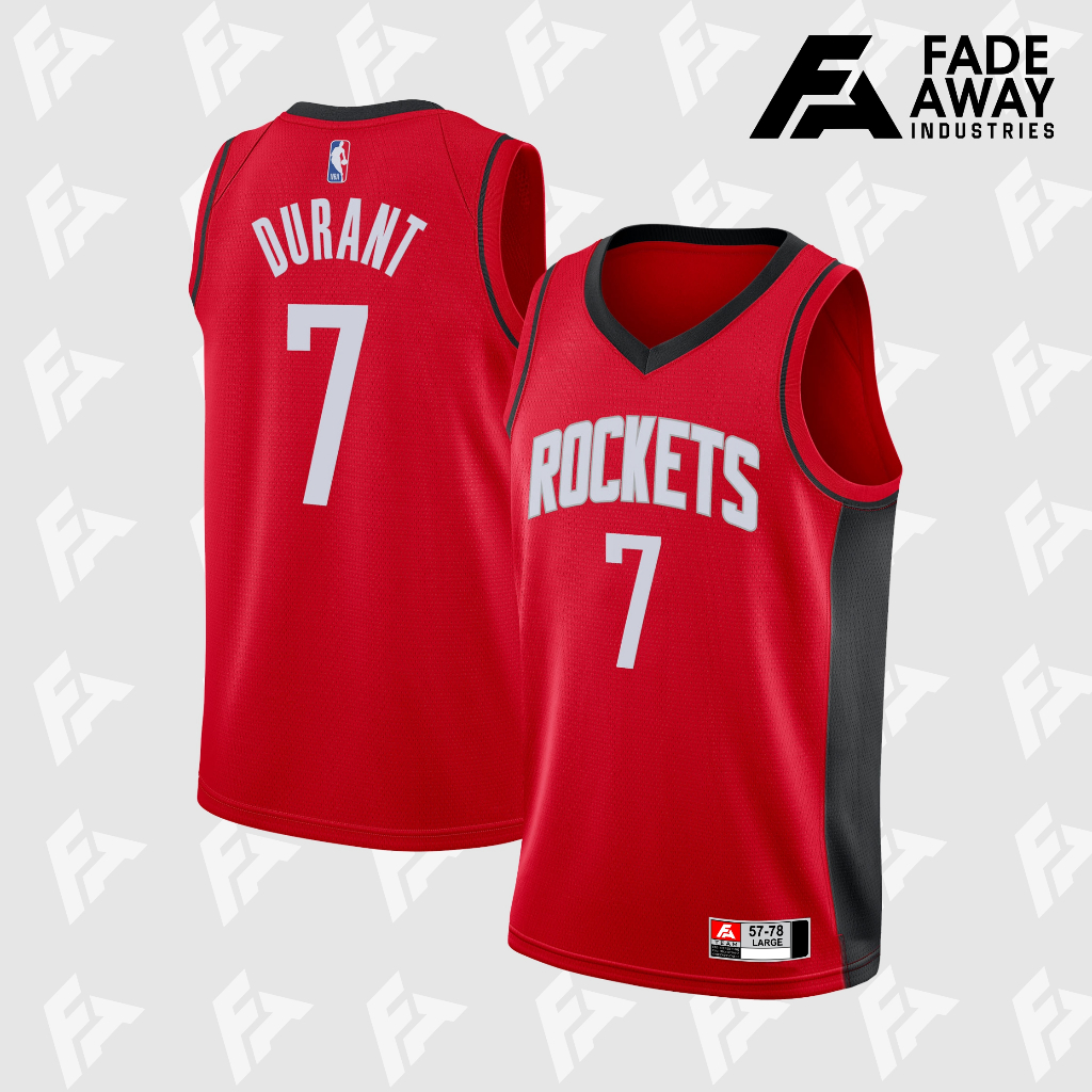 KEVIN DURANT 7 HOUSTON ROCKETS เสื้อแข่งบาสเก็ตบอล
