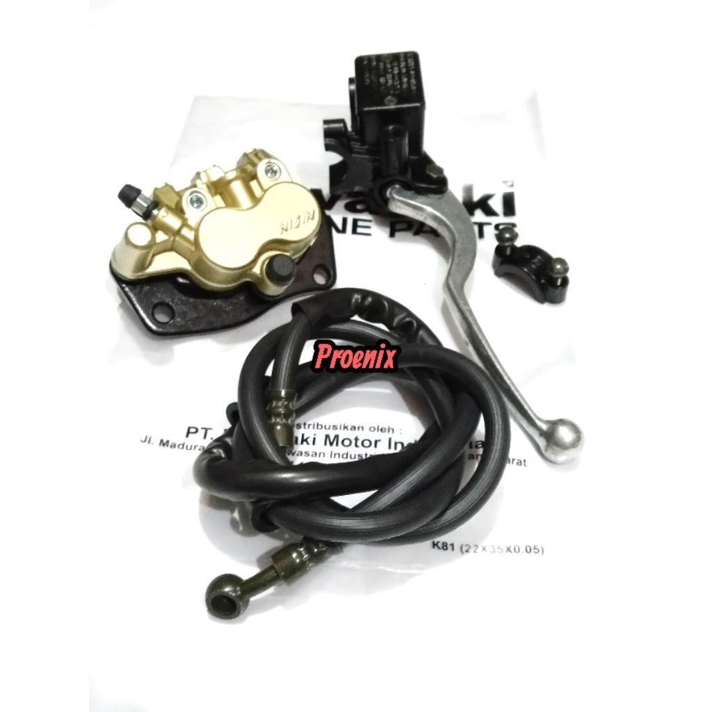 CALIPER + MASTER + BRAKE HOSE KAWASAKI FRONT KLX