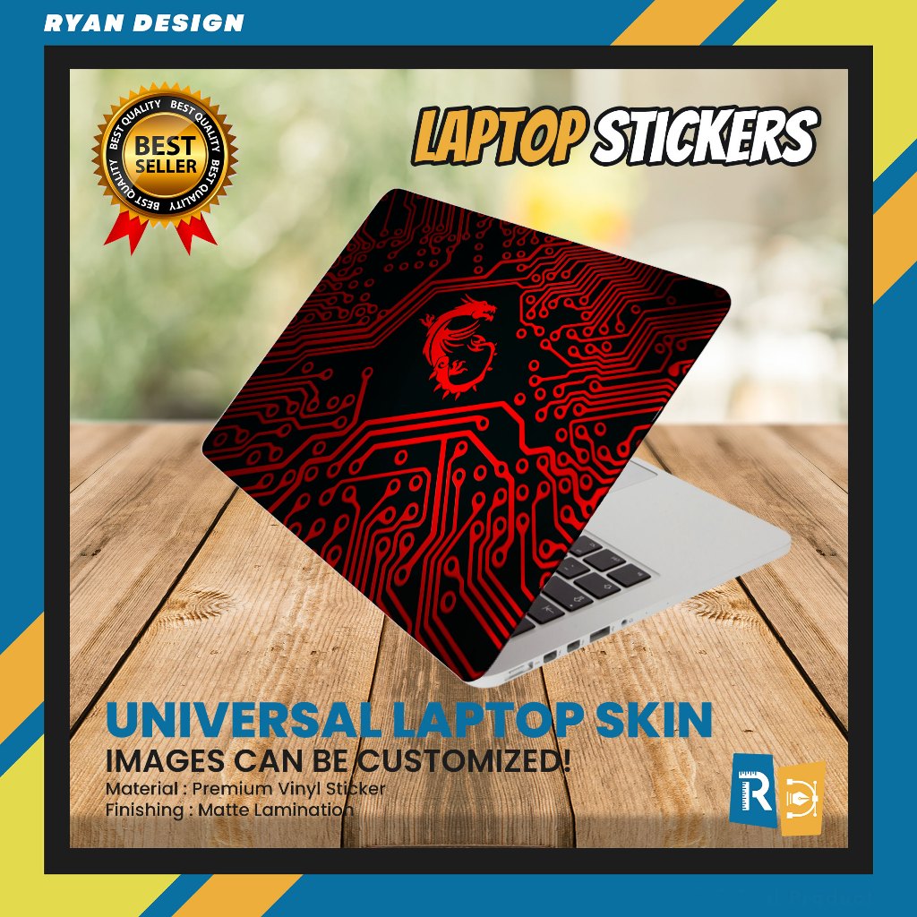 Garskin Laptop MSI Sticker Laptop Gamer Cover Laptop Notebook 10 12 13 14 15 17 นิ้ว (ตอนที่ 1)