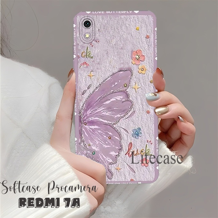 Procamera Xiaomi Redmi 7A - 6A - 5A - 4A - 4x Fashion Case All Type Mobile Phone Bumper TPU butterfl