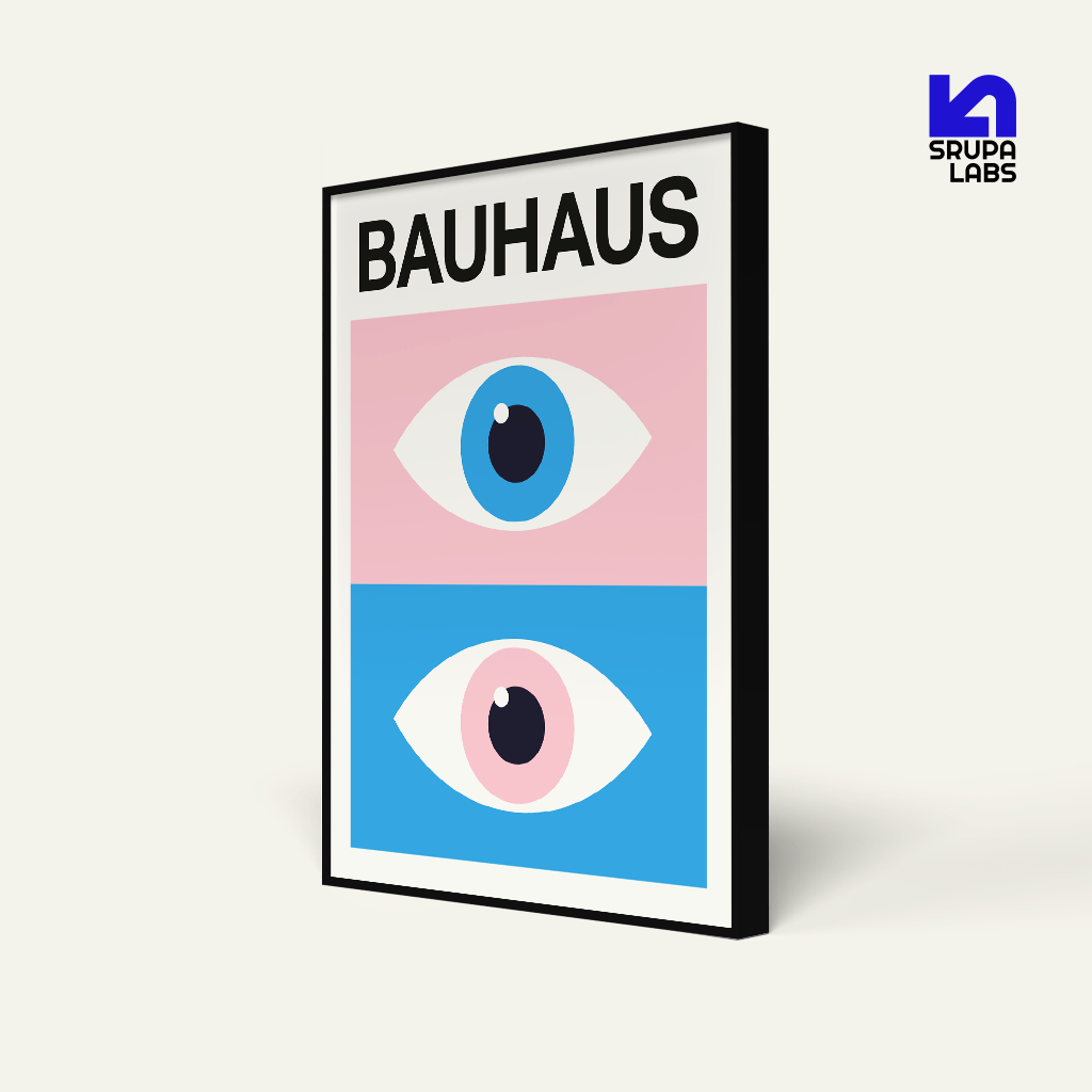 Bauhaus Dual Vision 40x60 ซม. Frame & MDF โปสเตอร์ | 30x40 ซม | 20x30 ซม