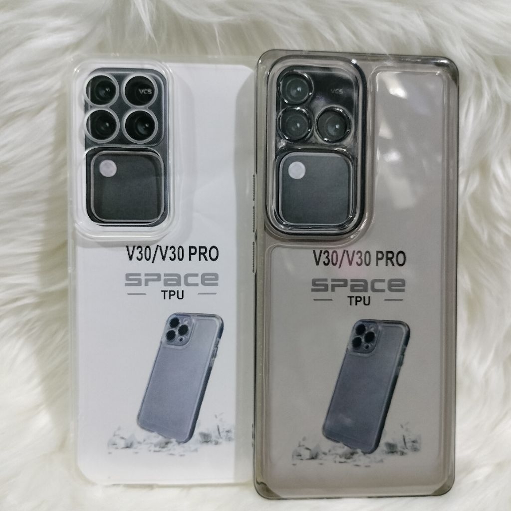 Softcase VIVO V30/30 PRO/S18/S18 Pro Space Tpu เดิมใสสีดําใสสีดํา