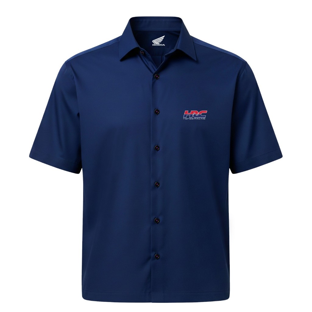 KEMEJA HRC25 HRC25 NAVY BLUE SHIRT สําหรับผู้ชายและผู้หญิง HONDA