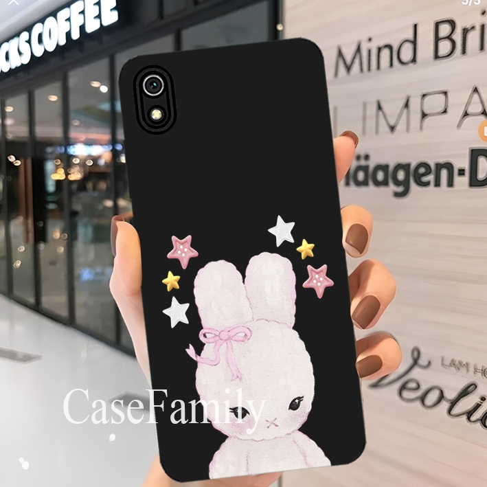 HP [GCR445]Softcase Xiaomi Redmi 7A - 6A - 5A - 4A - 4x cute Black Cartoon Motif Phone Protector ล่า