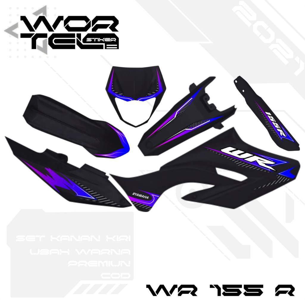 WR 155 Striping - WR155 Carbon Transparent Sticker Vol 2 (ตัดแล้ว)
