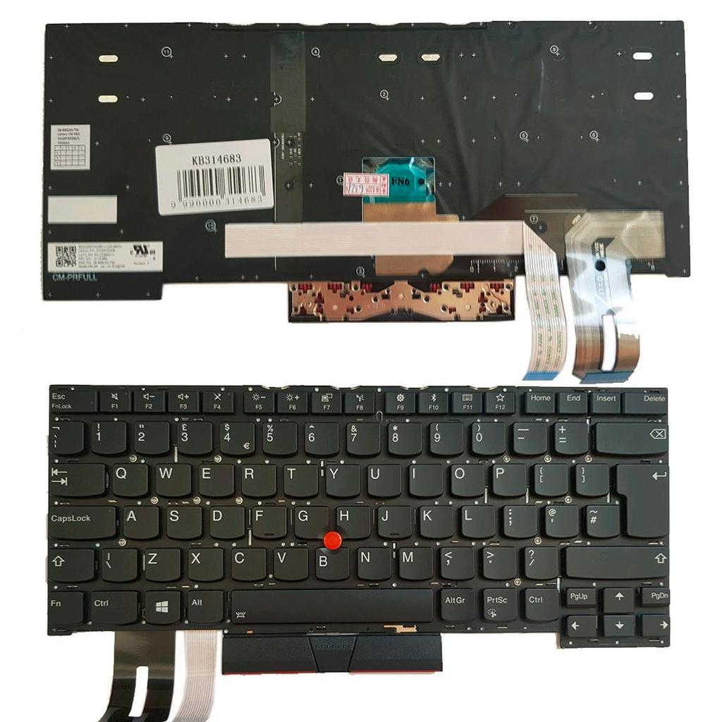 Thinkpad T490S T495S T13s T14s Gen 1 & T14s X1 EXTREME GEN 1 2 ไม่มี Backlight UK คีย์บอร์ด