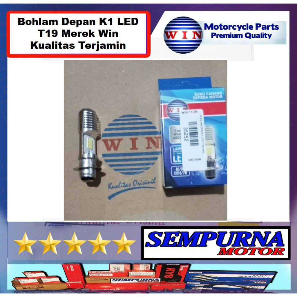 Win Brand Original Quality K1 LED T19 หลอดไฟหน้า K1 LED เป็ดอัตโนมัติ