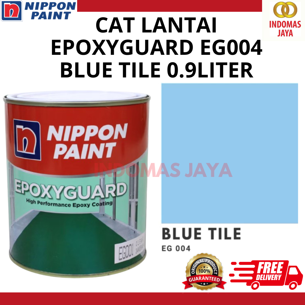 EPOXY FLOOR PAINT CERAMIC PAINT 1 KG / EPOXY GUARD 3 COMPONENTS NIPPON PAINT EG004 BLUE TILE 0.9L