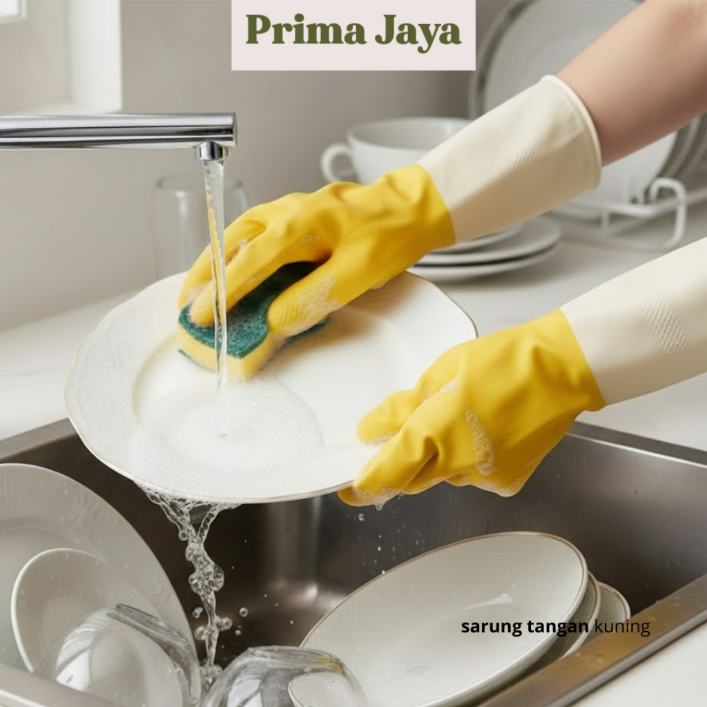 Best Choice SWISERLAND ถุงมือยางทําความสะอาด 2 ชิ้น ขนาด S & M YELLOW