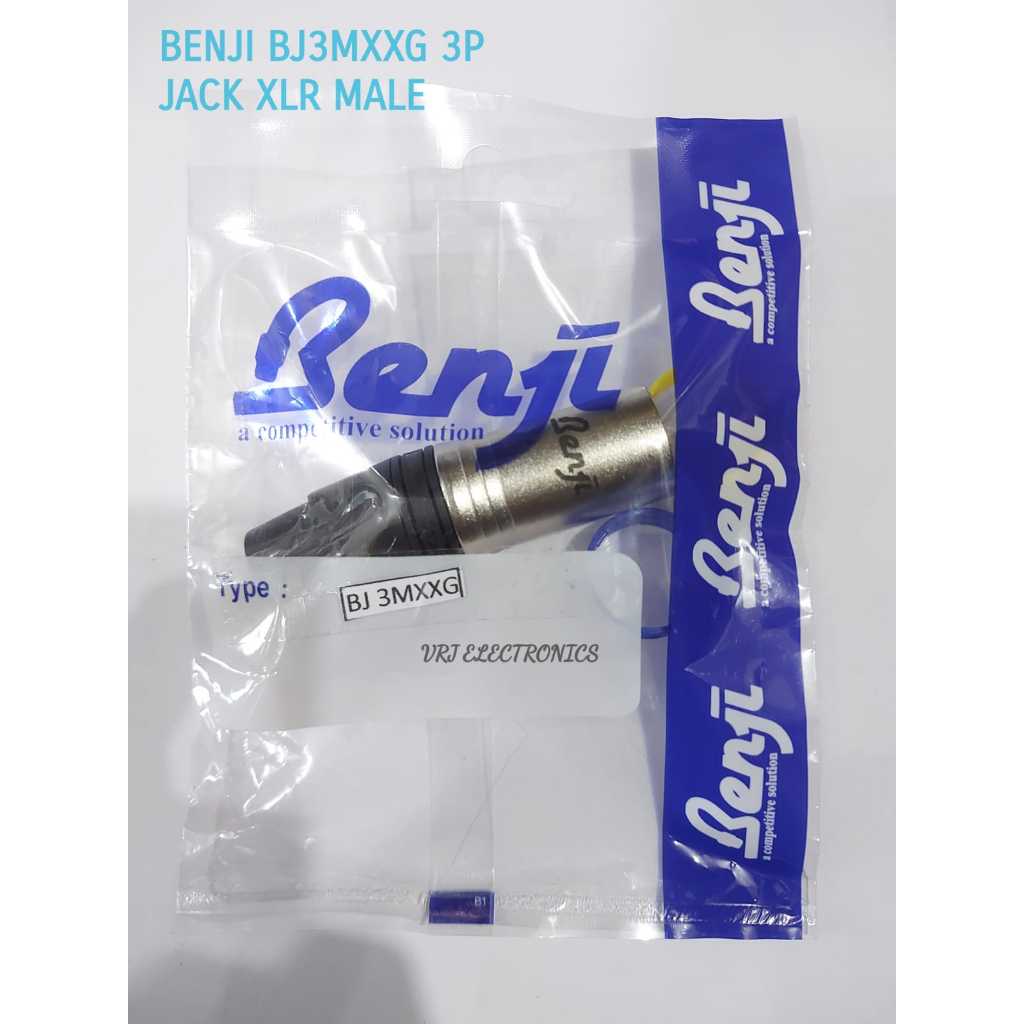 แจ็ค Canon XLR MAN Benji BJ3MXXG 3 Pin ชาย