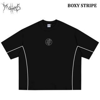 Kaos Boxy Strip Pria Wanita "Alley" I Kaos Oversize Oversized T shirt I MATTERS APPAREL