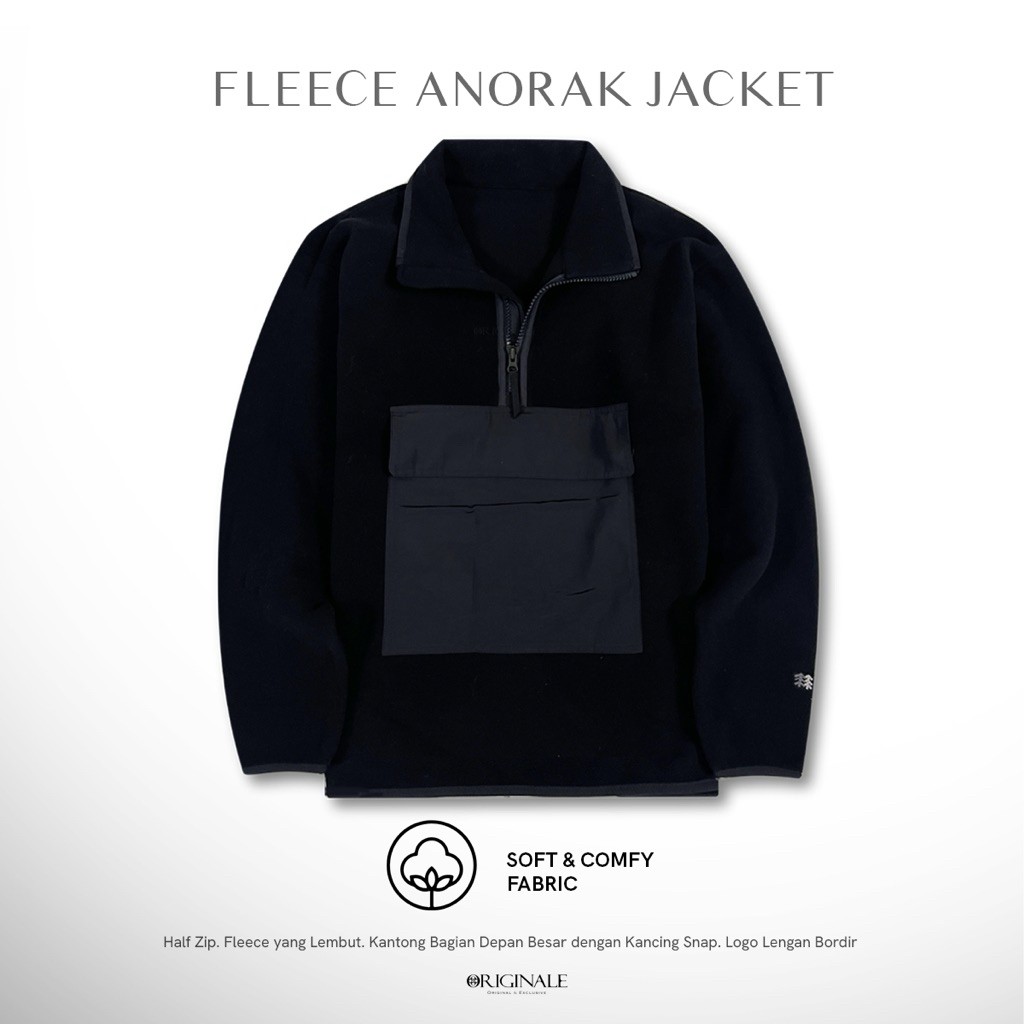 เสื้อแจ็คเก็ตผู้ชาย Anorak | เสื้อแจ็คเก็ตผู้ชาย - Fleece Anorak by KOL