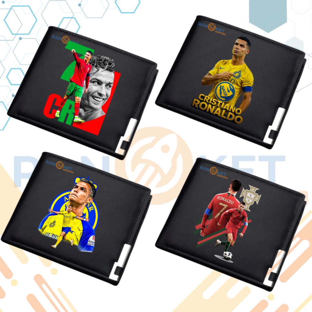 Cristian Ronaldo CR7 กระเป๋าสตางค์เด็ก I Cristian Ronaldo CR7 หนังสังเคราะห์เด็กกระเป๋าสตางค์พับ