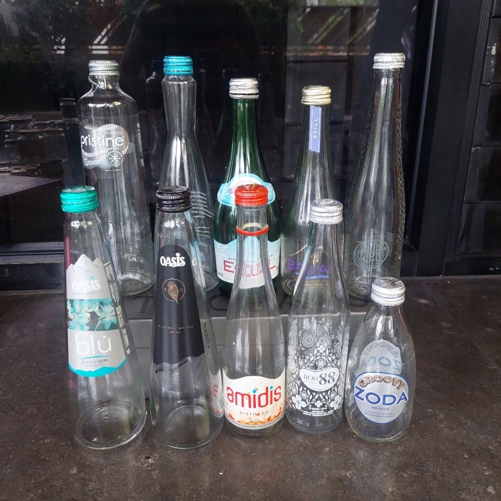 ขวดแก้ว - ขวดแก้วสําหรับใช้เครื่องดื่มน้ํา AQUA EQUIL CLEO AMIDIS RON88 PERRIER สามารถเป็นใช้สําหรับ