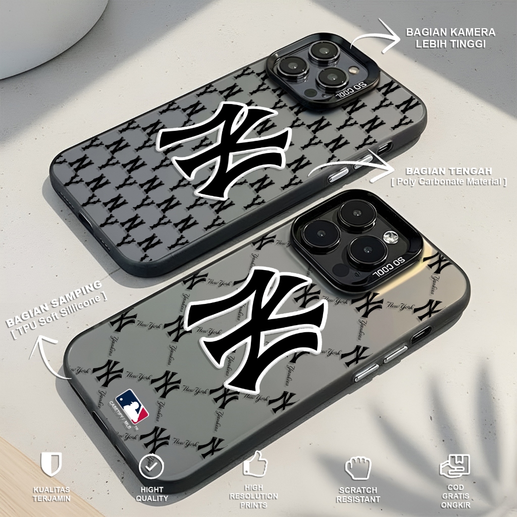 Softcase Imd Yankees Casing Oppo A5i A3X A60 A16 A17 A54S A55 A38 A96 A53 A74 A18 A57 A77S A33 A53 A