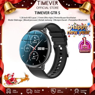 TIMEVER GTRS strava Smartwatch Pria Original Pace Smart Watch Heart&Rate Blood Pressure Monitoring watch jam tangan smartwatch Health monitor sport watch