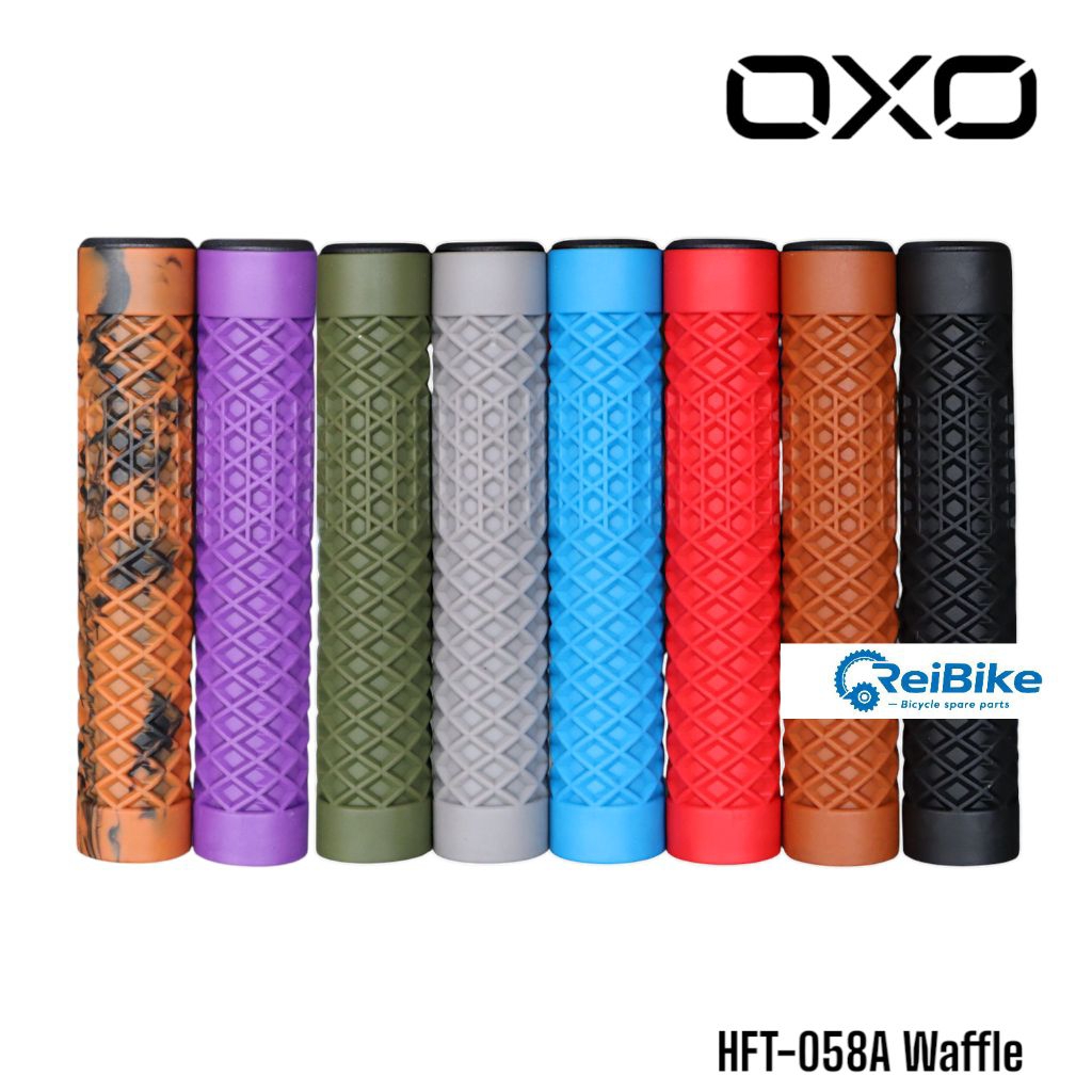 ปลอกแฮนด์ oxo BMX fixie HFT-508 ด้ามจับสไตล์วาฟเฟิลพร้อมฝาปิดปลาย
