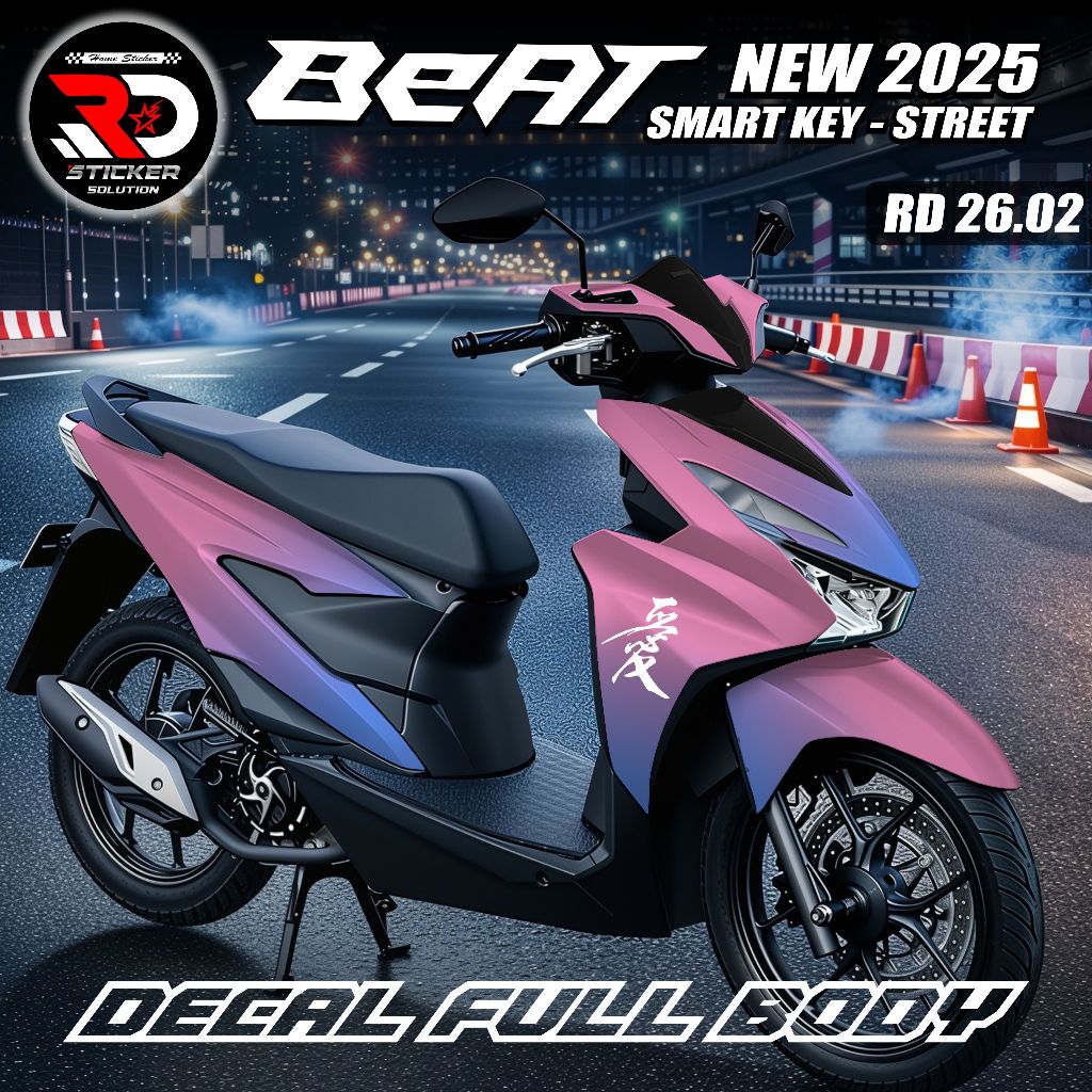 (RD STICKER) สติ๊กเกอร์รูปลอกใหม่ล่าสุด ใหม่ 2024 2025 Beat Deluxe Beat Street Gen 2 KANJI