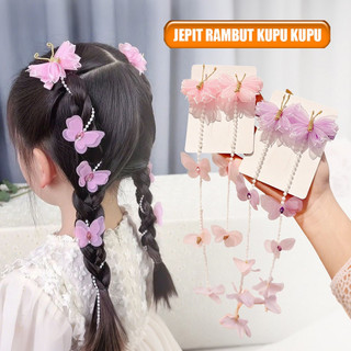 Jepit Rambut Anak Perempuan Model Kupu Kupu Gaya Korean Style / Jepitan Rambut Elegan Aksesoris Rambut Lucu Anak Stockami C1494