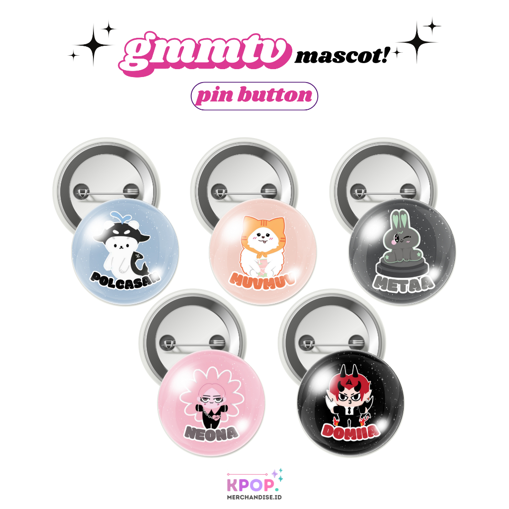 PIN BUTTON MASCOT GMMTV MASCOT ARTIST GMMTV THAILAND นักแสดง