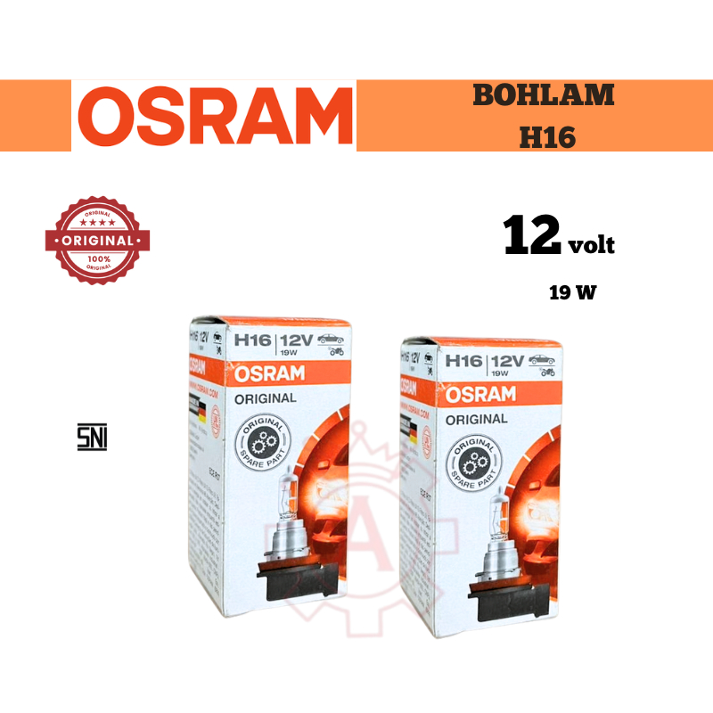 หลอดไฟฮาโลเจน OSRAM H16 12V 19W ดั้งเดิม