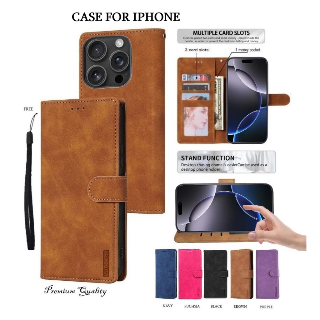 ฝาครอบหนังสําหรับ Iphone X | ไอโฟน Xs | ไอโฟน XS สูงสุด | ไอโฟน XR | ไอโฟน 11 | ไอโฟน 11 โปร | ไอโฟน