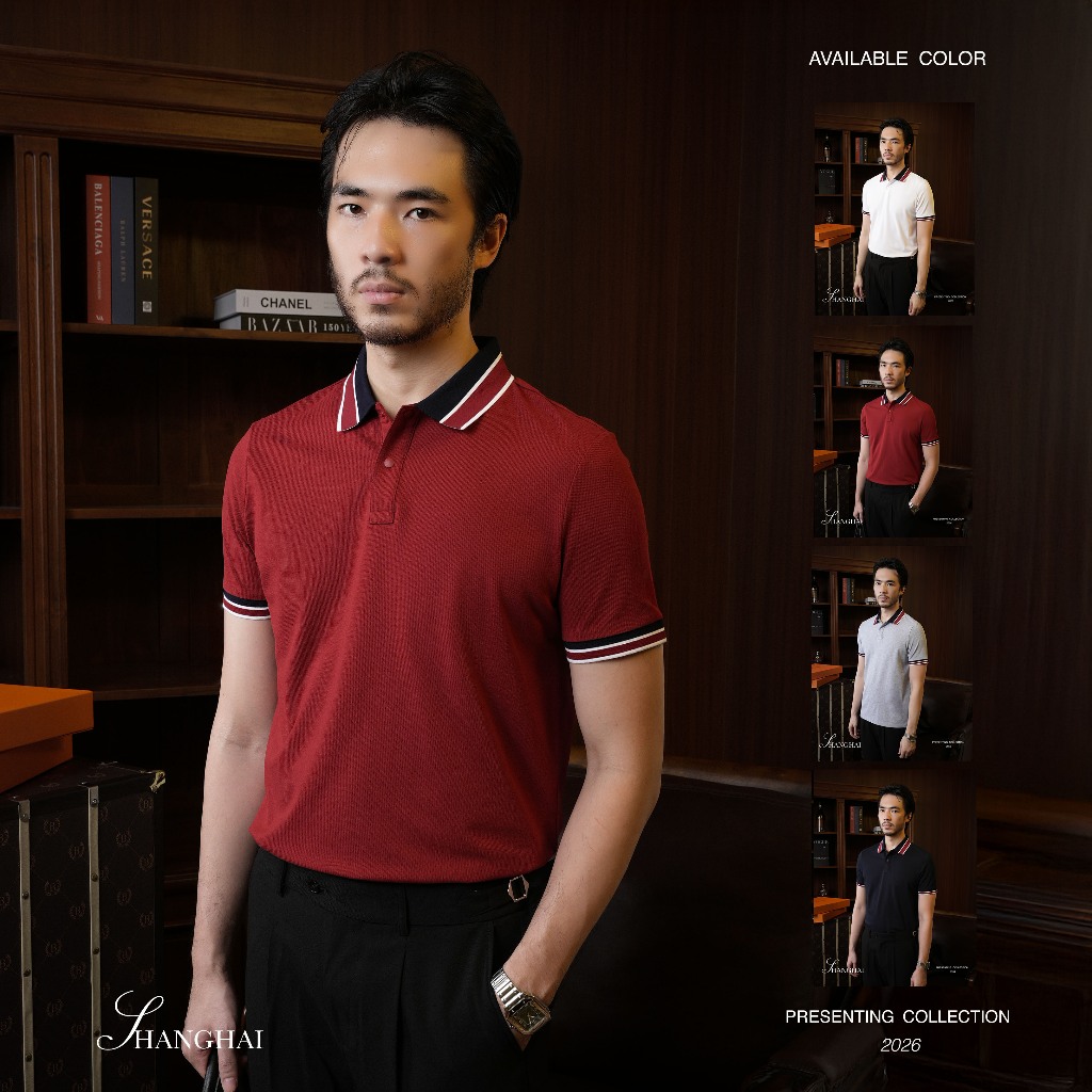 BALVEIN - Shanghai Pique Polo / Pique Material เสื้อโปโล Man