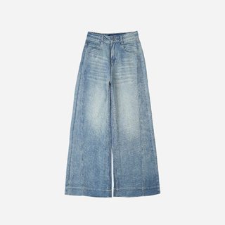 Elaris Jeans - Wide Leg Jeans Regular | Celana Jeans Wanita Longgar Royal Blue