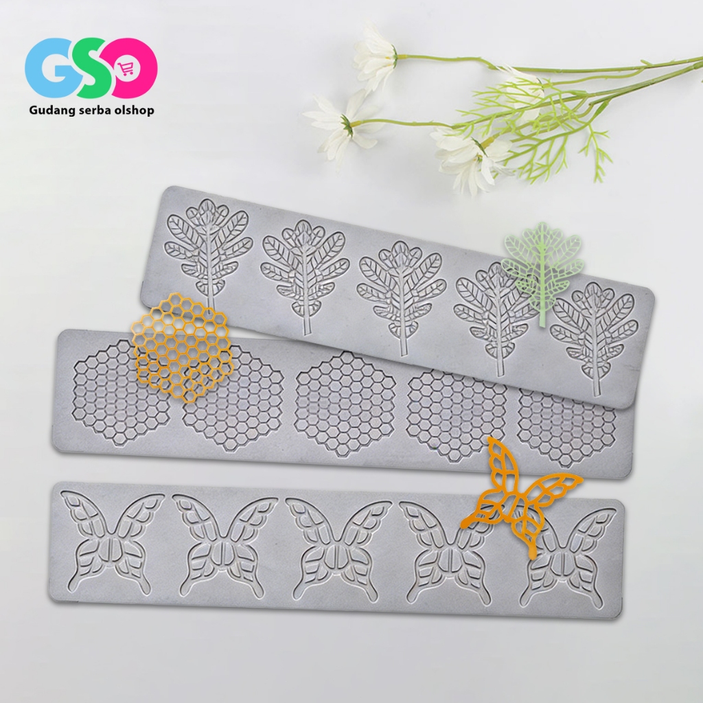 แม่พิมพ์ซิลิโคนรังผึ้งซิลิโคนแม่พิมพ์เค้กใบ F Ondant Leaf Molds Tuile Leaf Mold Garnish