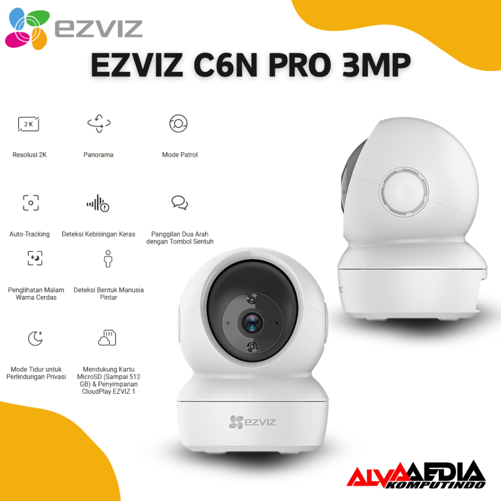 กล้องไร้สาย EZVIZ C6N PRO 3MP INDOOR TWO WAY - กล้องวงจรปิด EZVIZ C6N PRO 3MP