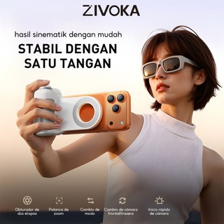 (Remote Control Smooth Multi-zoom) ZIVOKA Rilis eksklusif Magfun01 Magnetic Phone Camera Holder + Remote Control + Bluetooth Shutter + Phone Stand, Compatible with iPhone and Android Phones