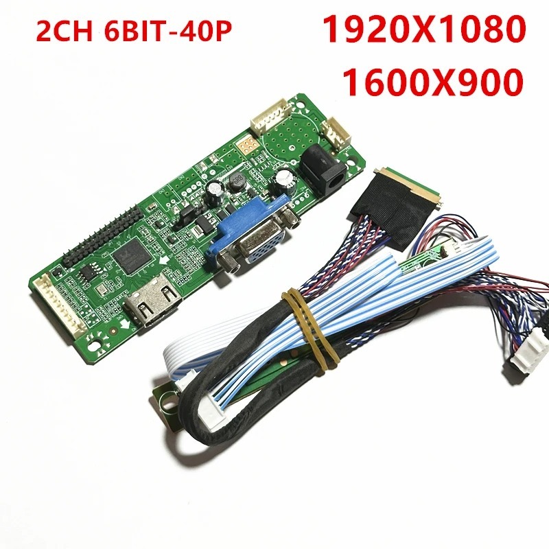 LCD Controller board Kit สําหรับแล็ปท็อป 40Pin 1440x900 1600X900 1920x1080 HDMI VGA หน้าจอ LVDS DIY 