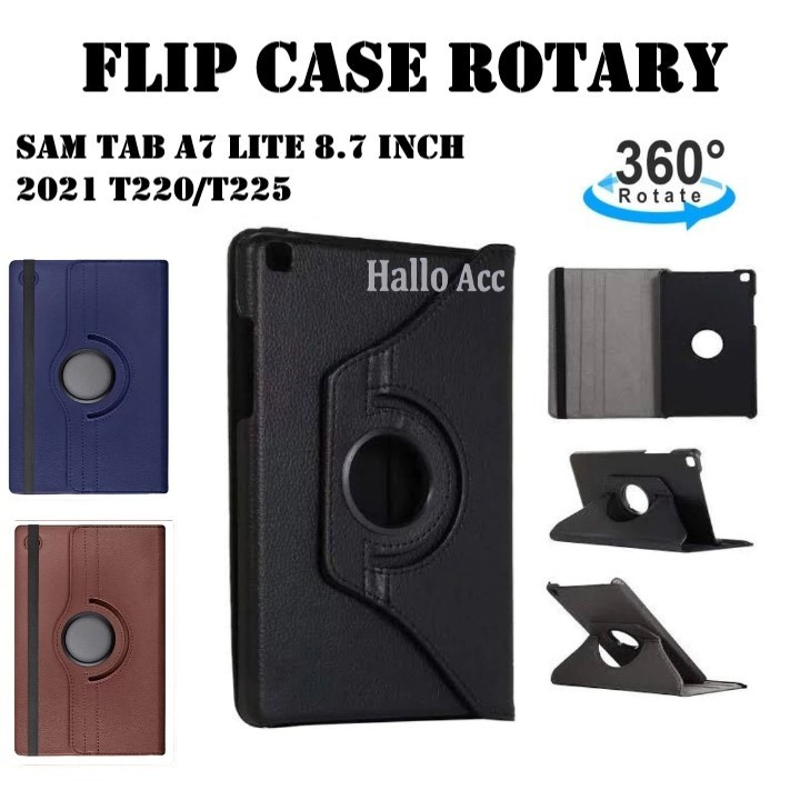 เคส Samsung Tab A7 Lite / เคส Tab A7 Lite / 8.7 นิ้ว 2021 T220/T225 ฝาครอบแบบพับโรตารี