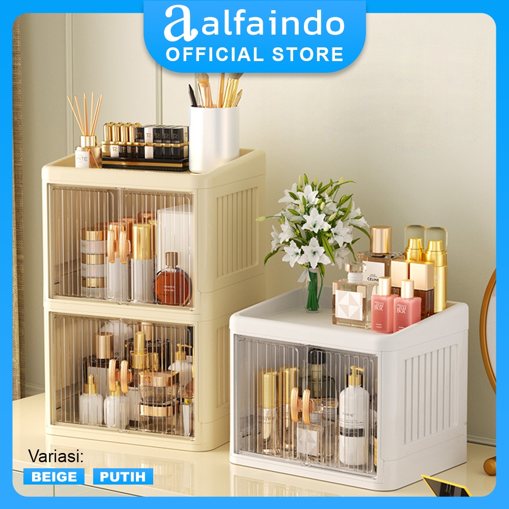 ชั้นเก็บเครื่องสําอางแบบพับได้มัลติฟังก์ชั่นสําหรับ Make Up Skincare Organizer - BL002