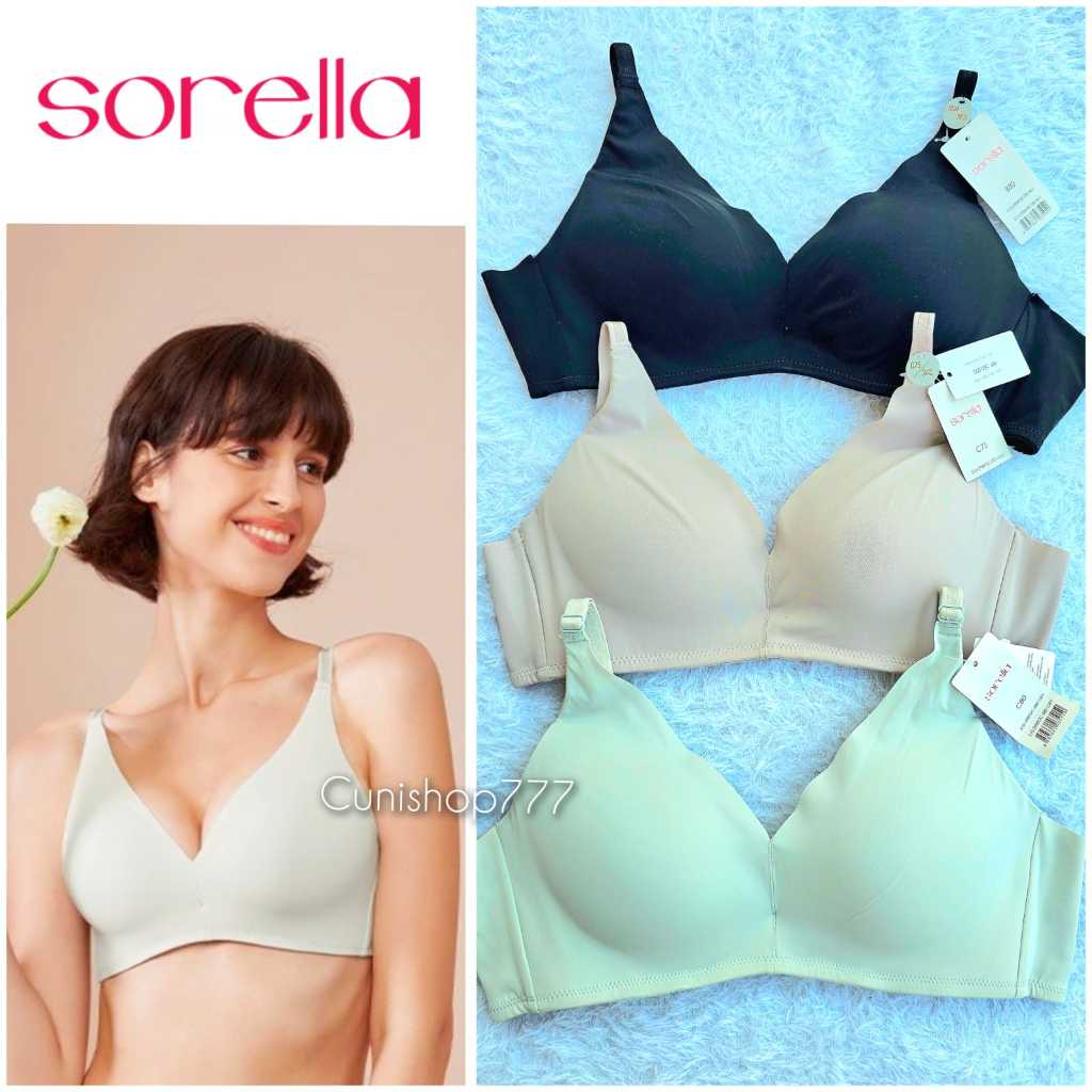 SORELLA FULL CUP WIRELESS BRA 34C 36B 36C WIRELESS BRA NON WIRE NORMAL FOAM BRA SORELA PLAIN 298992