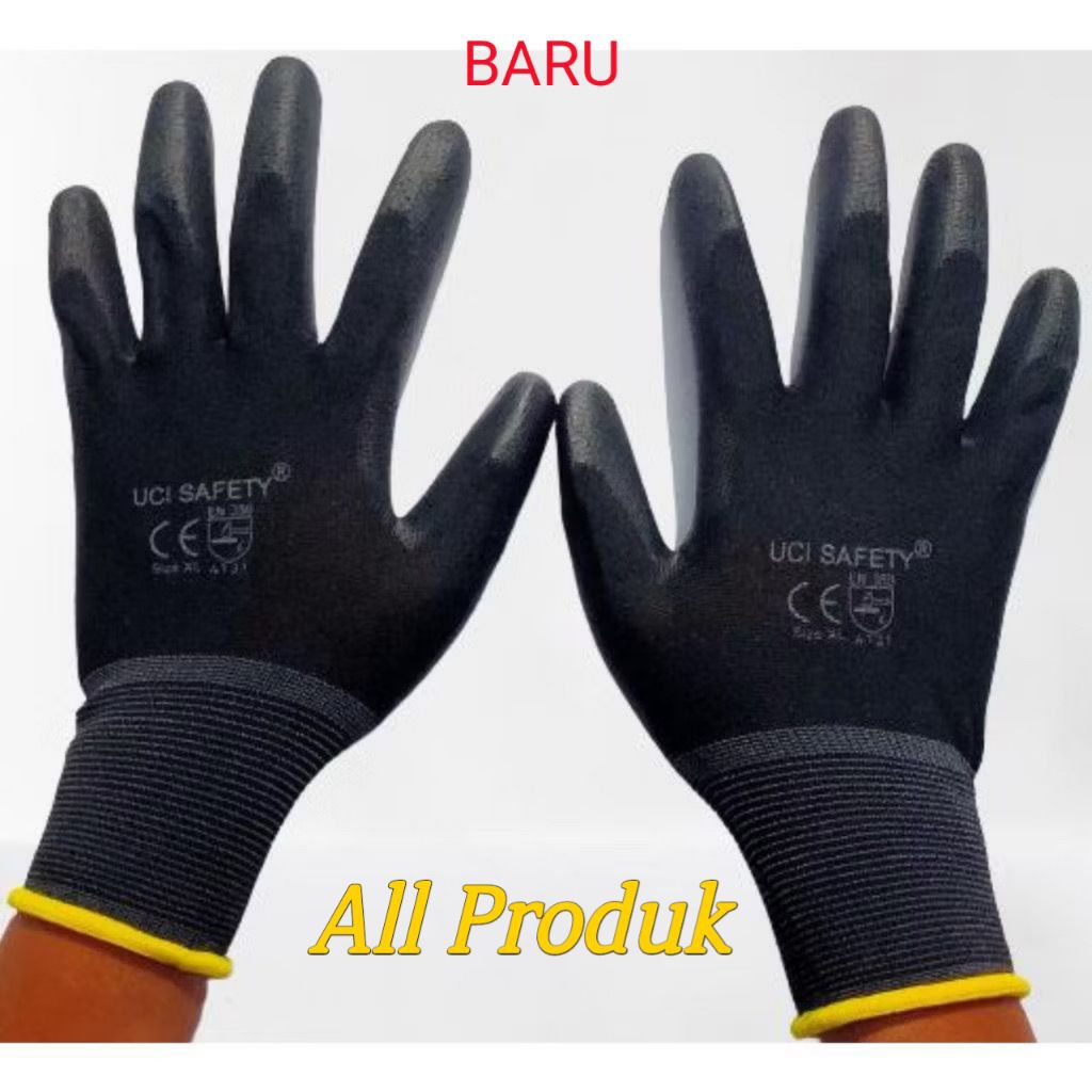 UCI SAFETY Palm Fit CG 805 BK Handymans Work Gloves - Mechanic Safety Work Gloves