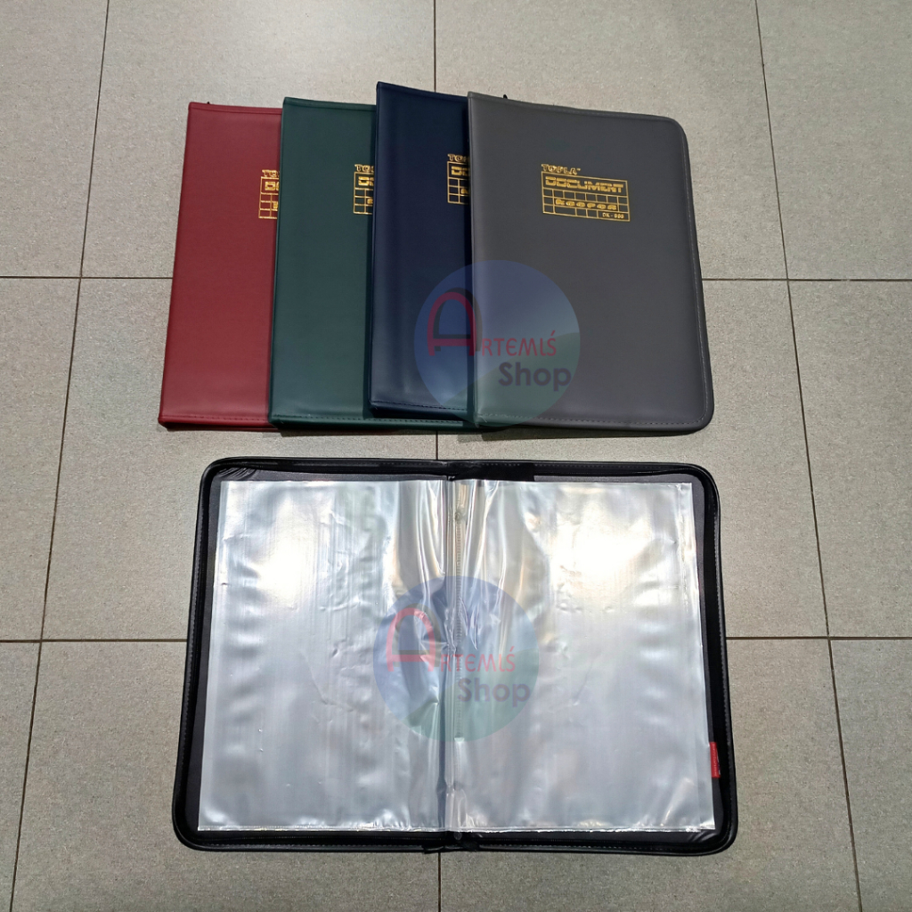 แฟ้มเอกสาร / เอกสาร Keeper ZIPPER Folio / F4 TOPLA DK-888 เนื้อหาหนัง 40 กระเป๋า