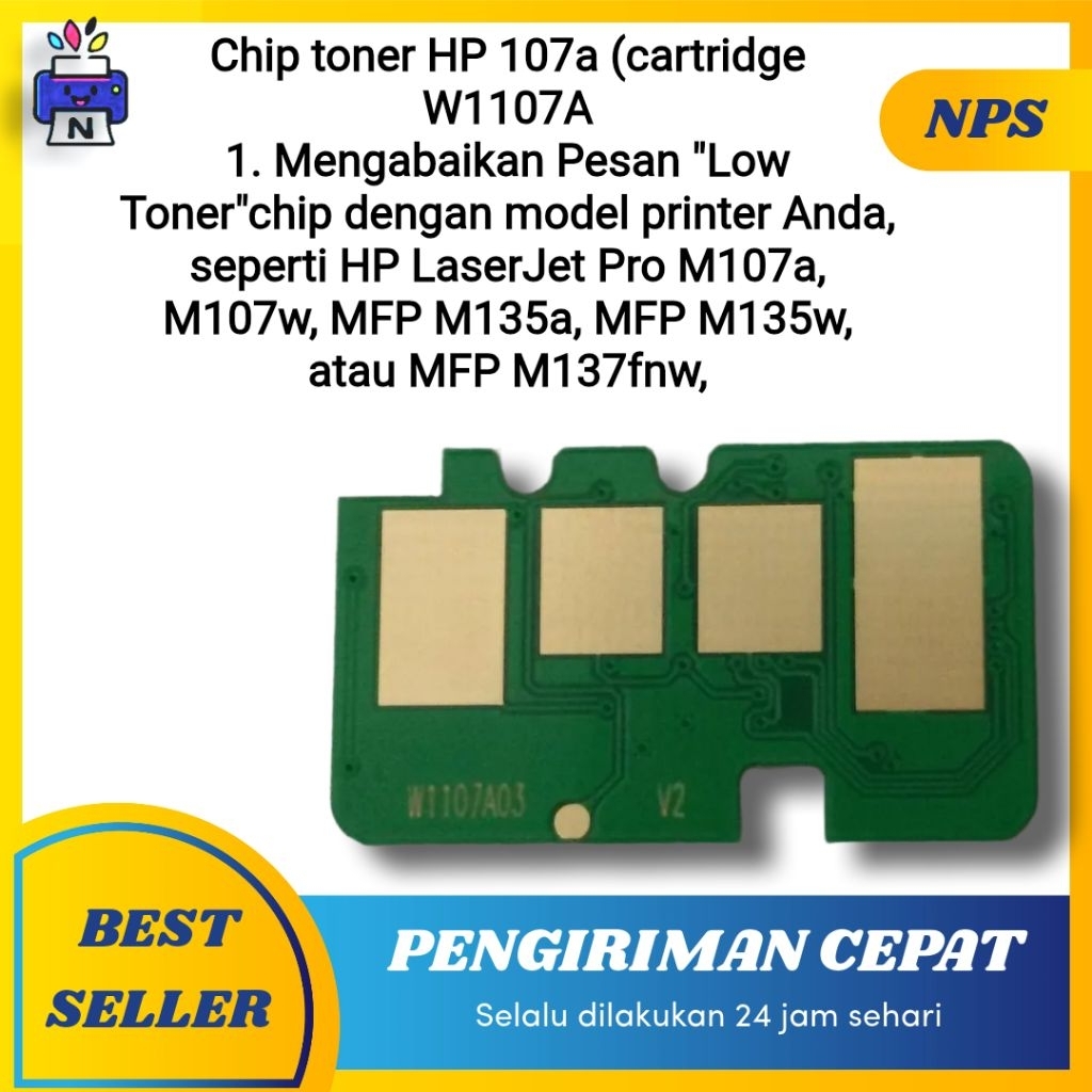 HP 107A W1107A HP LaserJet Pro M107a M107w MFP M135a MFP M135w MFP M137fnw ชิปโทนเนอร์
