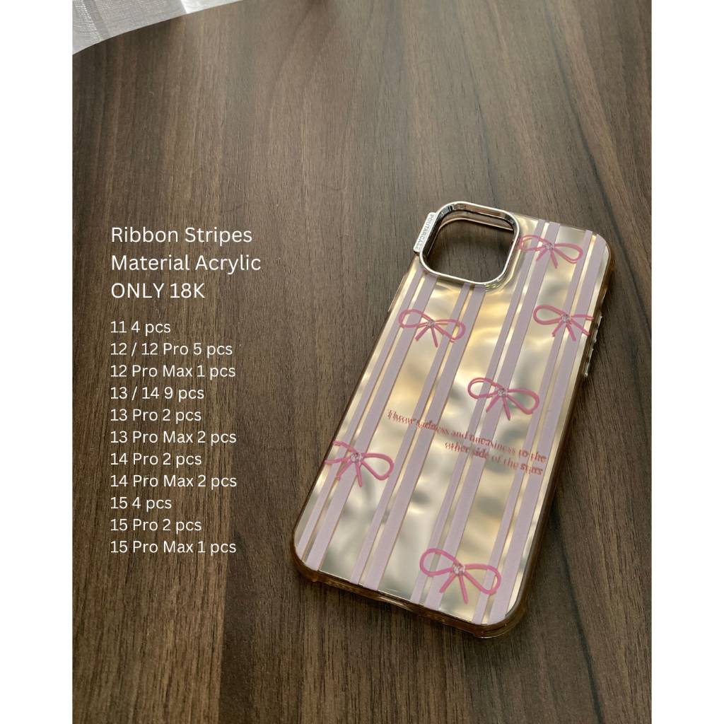 ON Ribbon Stripes เคส Iphone อะคริลิค