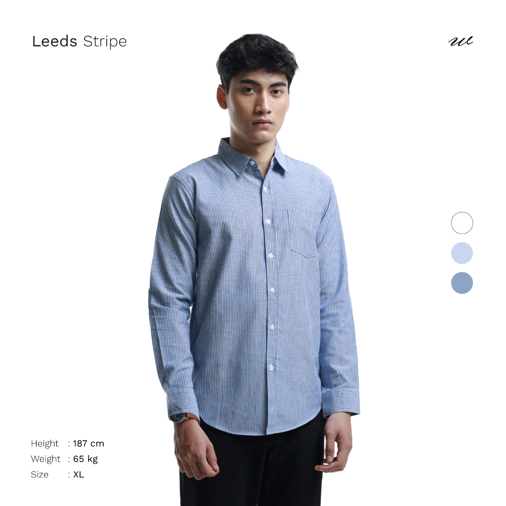 KEMEJA Wilmerstudios Leeds Stripe Shirt All Variants