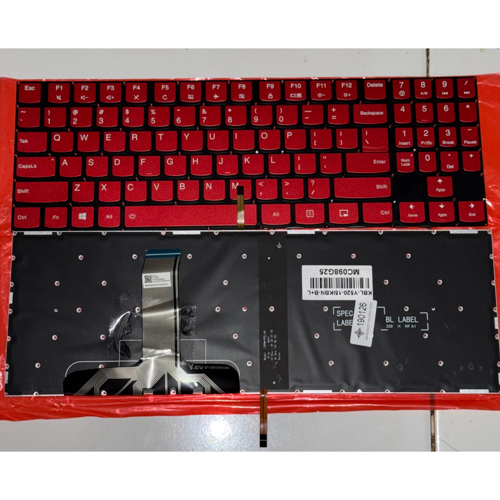 MERAH คีย์บอร์ดสําหรับ Lenovo Legion Y520-15IKB Y520-15IKbA Y520-15IKBN Y720-15IKb แล็ปท็อปสีแดง