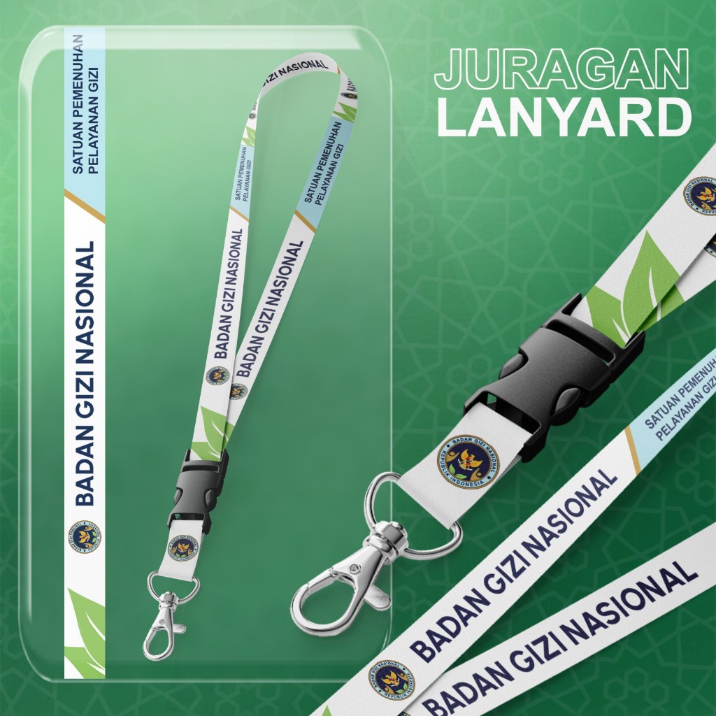 GANTUNGAN Lanyard / สายคล้องคอ NATIONAL NUTRITION / MBG (อาหารที่มีคุณค่าทางโภชนาการฟรี)